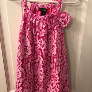 Pink Floral Lace Dress